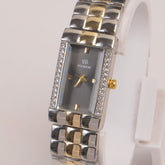 Two Tone Woman  Chain Watch Black